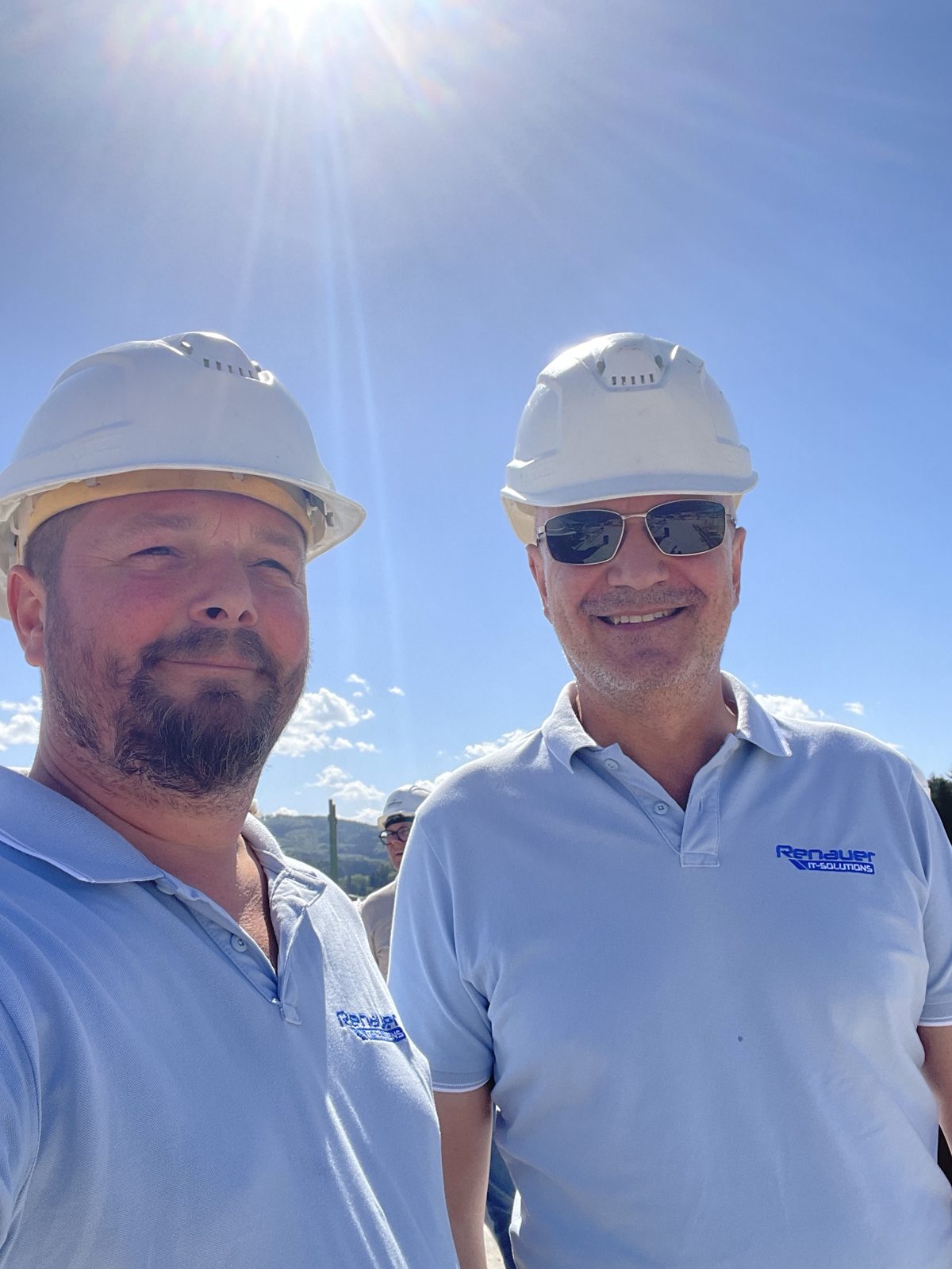 Baustellenbesuch mit Helm in Purgstall